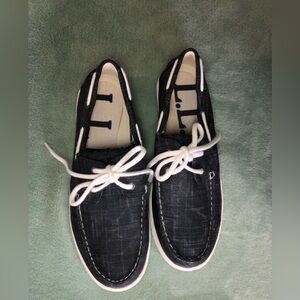 L. L. Bean canvas boat shoes color navy size 9.5. Excellent condition
